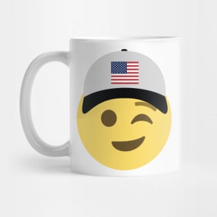 United States Emoji Baseball Hat Mug